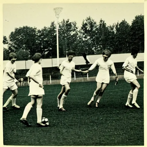 Prompt: Photo of Suzbrowska Football Match, 1965