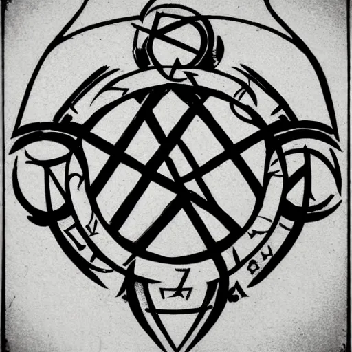 Image similar to goetic sigil for summoning ishtar