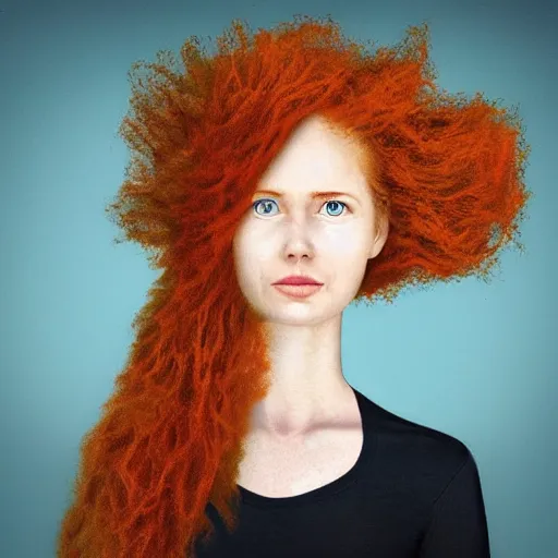 Image similar to if mother nature was a real female with ginger hair