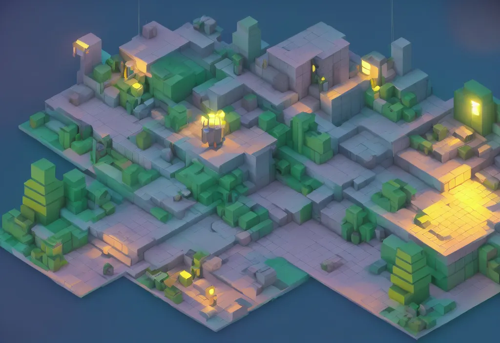 Prompt: isometric magicavoxel cinematic lighting, 4k