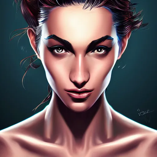 Image similar to a stunning upper body portrait of a beautiful woman by marvel comics, digital art, trending on artstation