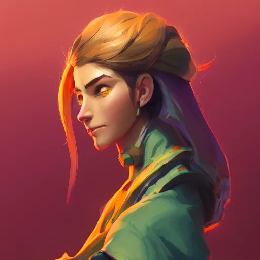 Image similar to profile portrait, maya ali mage, gloomhaven, dynamic lighting, gaudy colors, octane render aesthetic, matte painting concept art, official fanart behance hd artstation by jesper ejsing, by rhads and makoto shinkai and lois van baarle and ilya kuvshinov and rossdraws