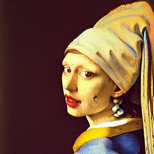 Prompt: a portrait of a beautiful elf woman by Johannes Vermeer 640