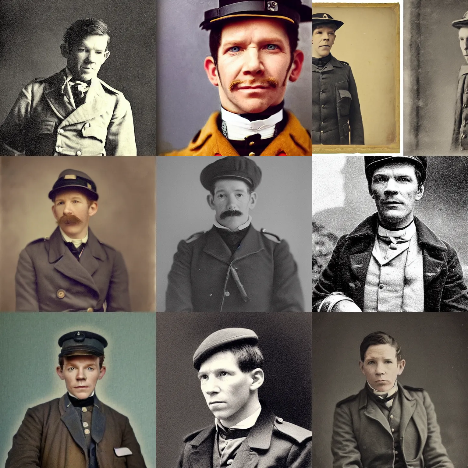 Prompt: thirty years old lee evans as a ( ( sad ) ), quirky 1 9 th century austrian postman. detailed soft focus interesting lights, portrait by david cobley