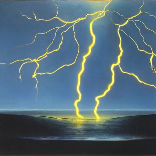Prompt: crying lightning by salvador dali, 4k