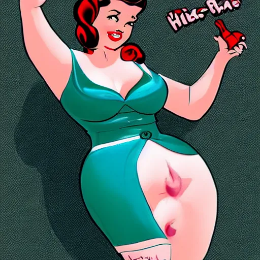 Image similar to curvy pin - up girl hilda