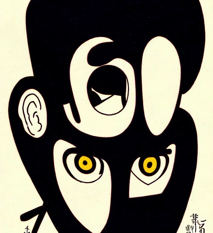 Prompt: white man with black fabric mask, short dark hair, true anatomy!, art by hayao miyazaki