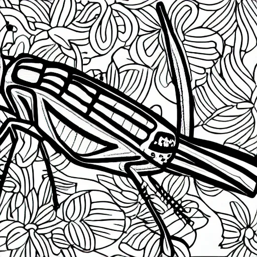 grasshopper coloring pages