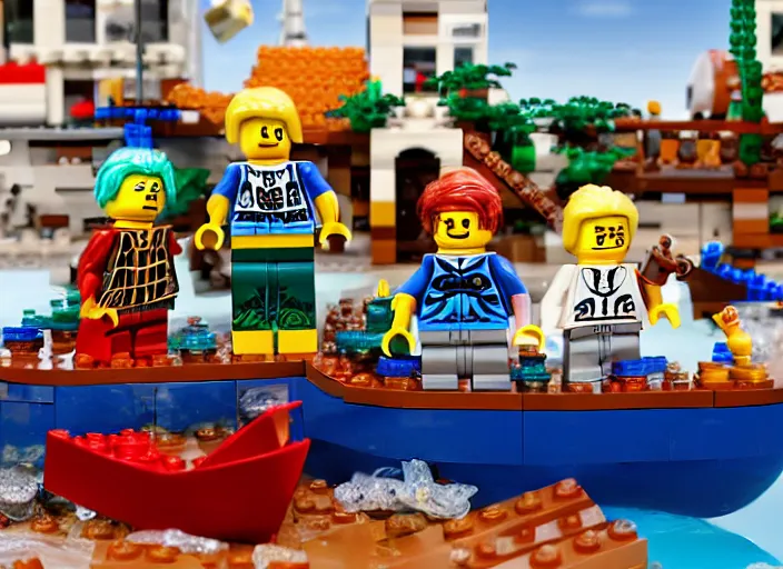 Image similar to product photo still of venice lego playset, 8 k, 1 2 0 mm macro, f 1. 8, studio lighting, key light