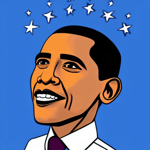 Image similar to Little Barack Obama sticker illustration