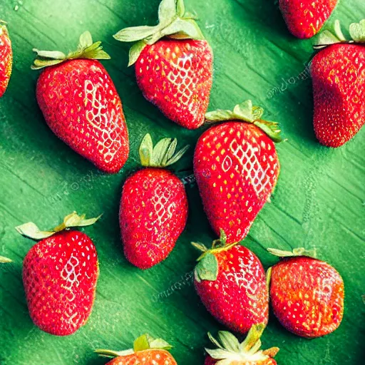 Prompt: Macro strawberry texture