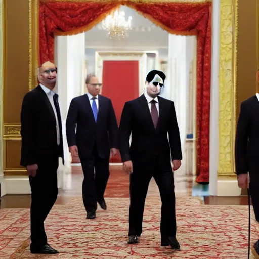 Prompt: vladimir putin in the backrooms, photo