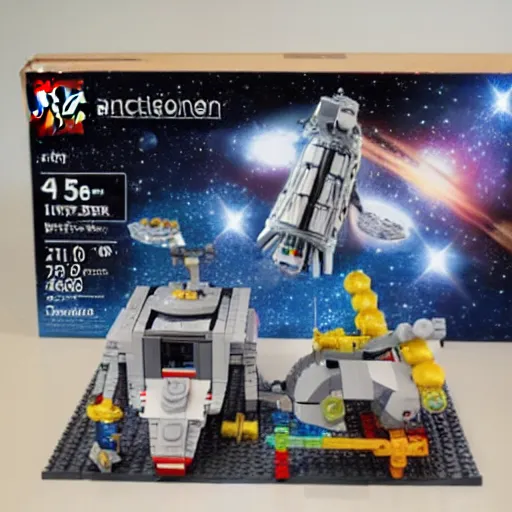 Prompt: a space themed lego set