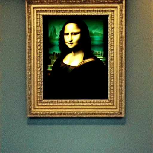 Image similar to mona lisa in style of cyber punk