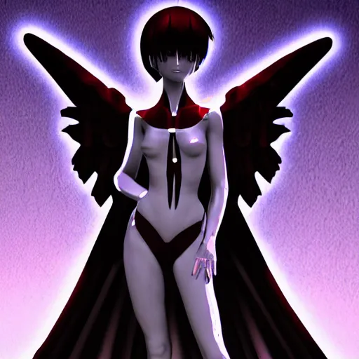 Prompt: gothic evangelion angel invaders dramatic dark background k path traced high definition detailed artstation realistic trending dramatic lighting high contrast church stained glass