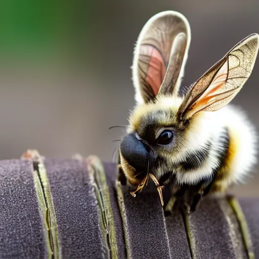 Image similar to photo of a bee that looks like a rabbit