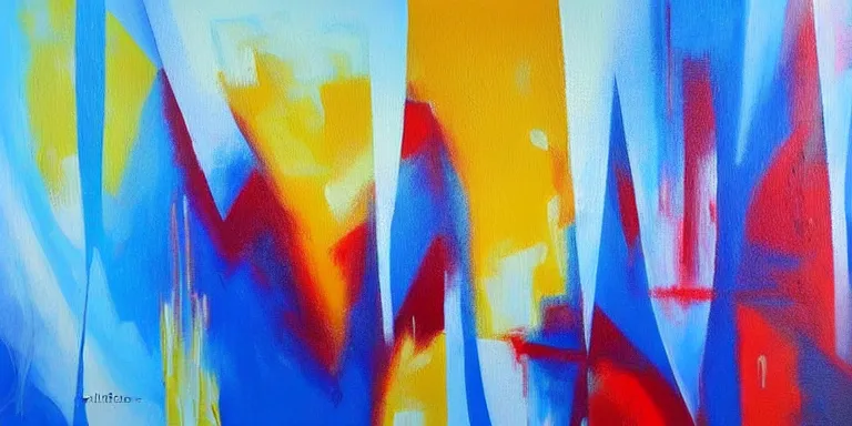 Prompt: a beautiful abstract acrylic painting by viktoria lapteva