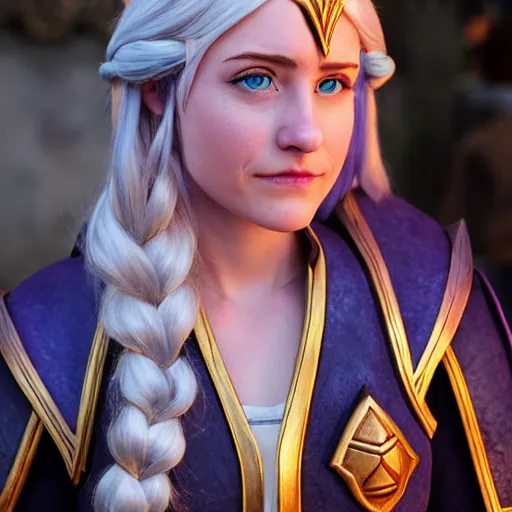 Prompt: jaina proudmoore in real life