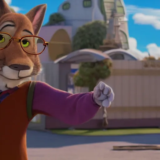 Prompt: walter white as a mouse in zootopia