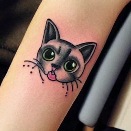 Image similar to cute cat tatoo