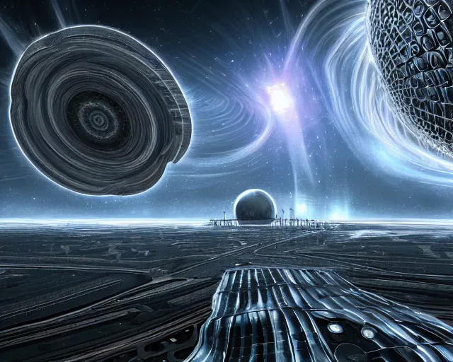 Image similar to realistic textured magnetosphere, complex vortex, large array, ornate, cinematic light shadows, hdr refractions, insanely detailed rendering, cybernetic civilisations, 8 k, *