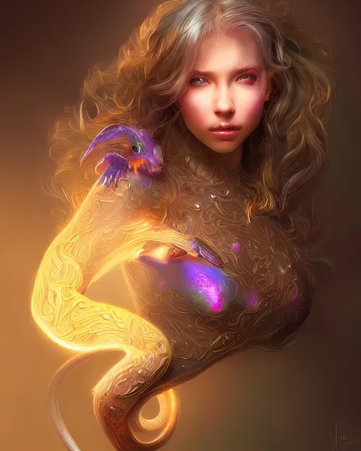 Prompt: cute female woman rat chimera of iridescent liquid, alchemy, shiny plastic, intricate, bloom, detailed, volumetric lighting, sharp focus, photorealism, digital painting, highly detailed, concept art, by by artgerm and wlop