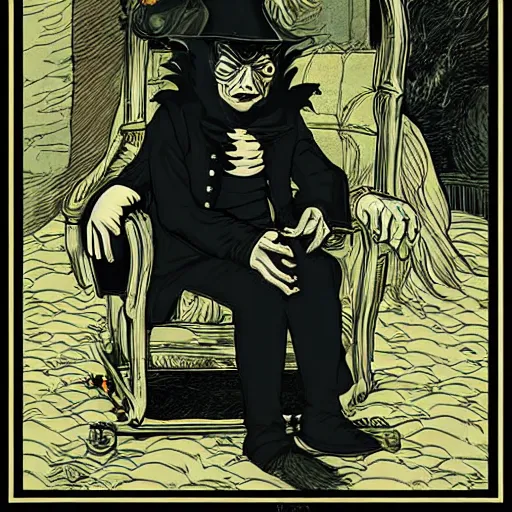 Image similar to portrait of gollum as napoleon by becky cloonan