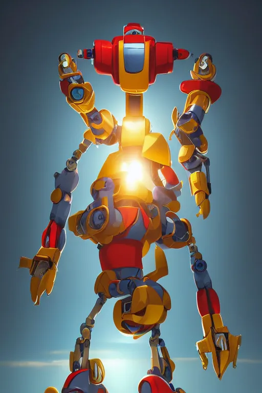 Image similar to metabots medabots medarotto medarot robot minimalist comics, behance hd by jesper ejsing, by rhads, makoto shinkai and lois van baarle, ilya kuvshinov, rossdraws global illumination ray tracing hdr radiating a glowing aura