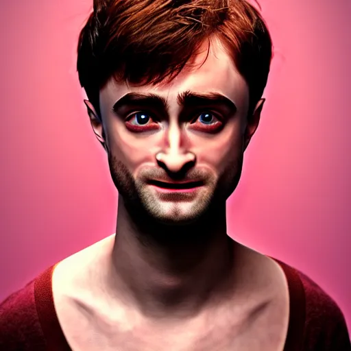 Image similar to hybrid of daniel radcliffe and a!! radish!!, film still,!! red skin!!,!! leaf ears!!, professional makeup, unreal engine 5, render, seeds, 8 k, trending on artstation