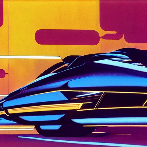 Prompt: Tron by syd mead