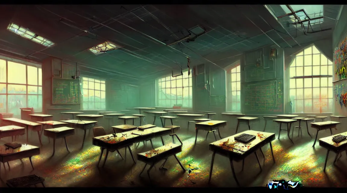 Anime Classroom Chalkboard Background · Creative Fabrica