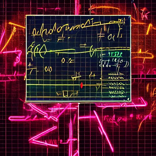 Image similar to mathematical equations in hoodie, chalkboard, portrait, vaporwave, synthwave, neon, vector graphics, cinematic, volumetric lighting, f 8 aperture, cinematic eastman 5 3 8 4 film, photorealistic