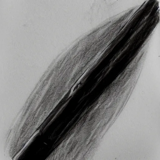 Image similar to a charcoal sketch of a sword