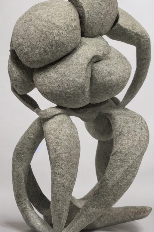 Image similar to eugene krabs of bikini bottom, marble sculpture