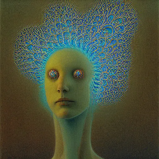 Prompt: fractal, julia set by beksinski