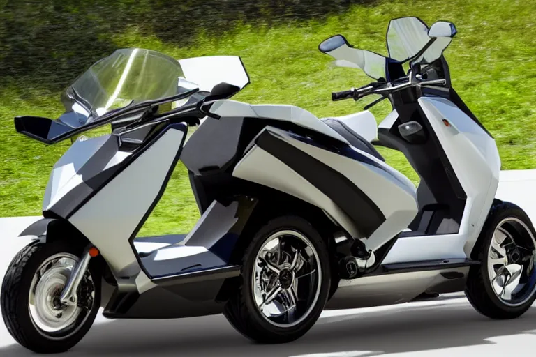 Image similar to a scooter designed and produced by lamborghini