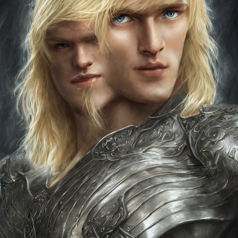 Prompt: elvish blonde male warrior, lord of the rings style, realistic, full body, fantasy, elvish, sharp focus, 8 k high definition, character portrait, portrait, close up, concept art, insanely detailed, intricate, elegant, art by stanley lau and artgerm