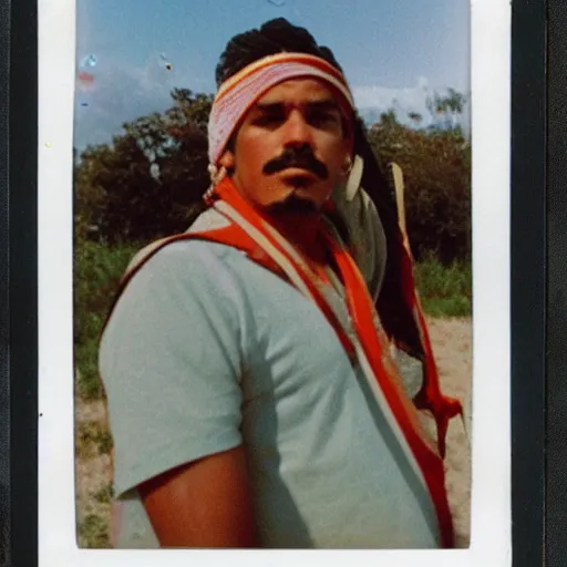 Prompt: polaroid photo of pedro sanchez as a gypsy