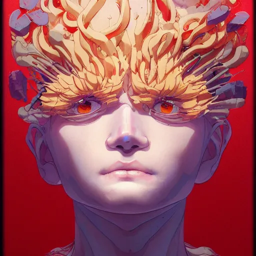 Prompt: prompt : glorious character portrait soft light painted by james jean and katsuhiro otomo and erik jones, inspired by evangeleon anime, smooth face feature, intricate oil painting, high detail illustration, sharp high detail, manga and anime 1 9 9 9