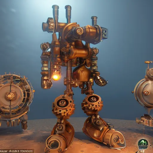 a steampunk mech - suit designed for under water | Stable Diffusion