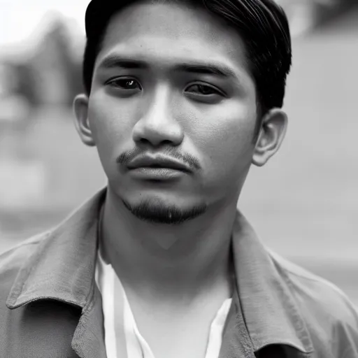 Prompt: outdoor portrait of a young man whose face looks exactly like jose rizal, 3 0 years old wearing modern clothes, photo taken in 2 0 2 0, detailed, award winning photography