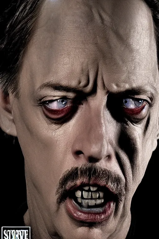 Prompt: steve buscemi dark moody grindhouse gritty horror, realistic