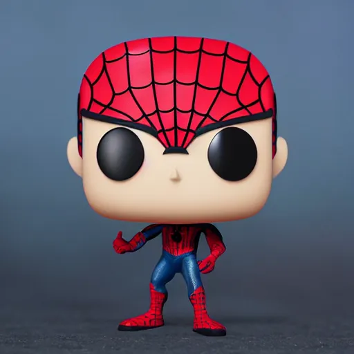 Image similar to spider-man funko pop, 4k realistic photo