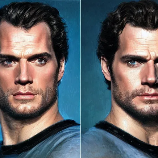 Prompt: henry cavill, closeup portrait art by donato giancola and greg rutkowski, realistic face, digital art, trending on artstation, symmetry!!