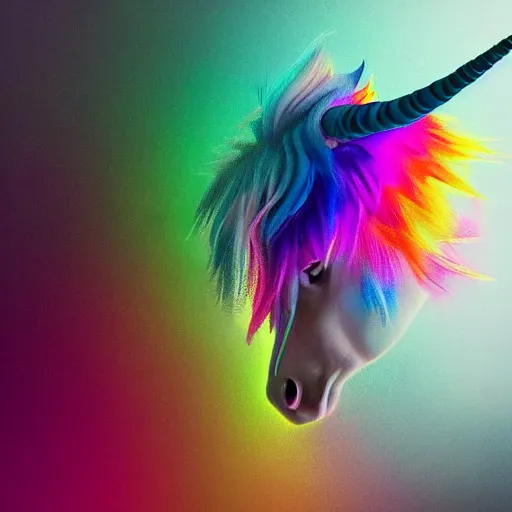 Image similar to full body pose, hyperrealistic photograph of a cute fuzzy rainbow unicorn, dim volumetric lighting, 8 k, octane beautifully detailed render, extremely hyper detailed, intricate, epic composition, cinematic lighting, masterpiece, trending on artstation, very very detailed, stunning, hdr, smooth, sharp focus, high resolution, award, winning photo, dslr, 5 0 mm