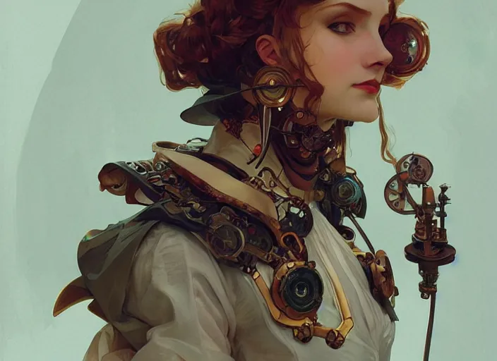 Image similar to ikea, woman model, steampunk!!! and modern, top view, rgb, backlit, elegant, highly detailed, digital painting, artstation, concept art, smooth, sharp focus, illustration, art by krenz cushart and artem demura and alphonse mucha