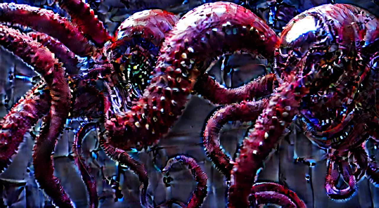 Image similar to gary busey, tentacles, horror video game, sci fi horror, alien ( 1 9 7 9 ), body horror, unreal engine, octane render, depth of field, cycles render, hd