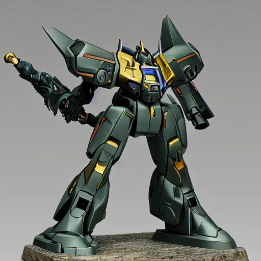 Image similar to sazabi, realistic, metal shaded