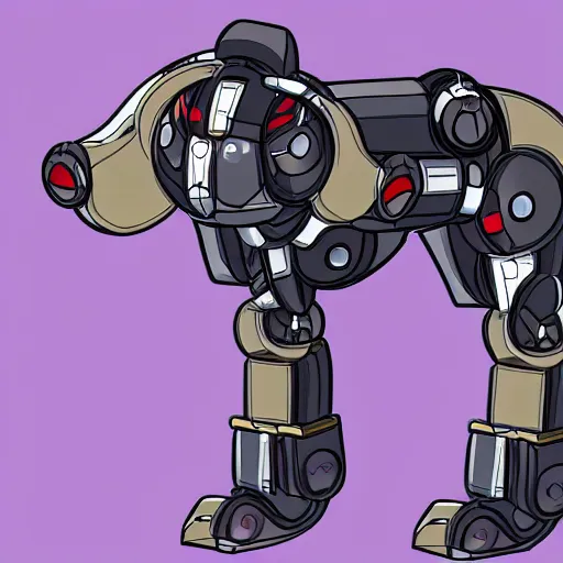 Prompt: ss 1 3 robo borg hound, medical mecha canine, digital art, furaffinity, deviantart