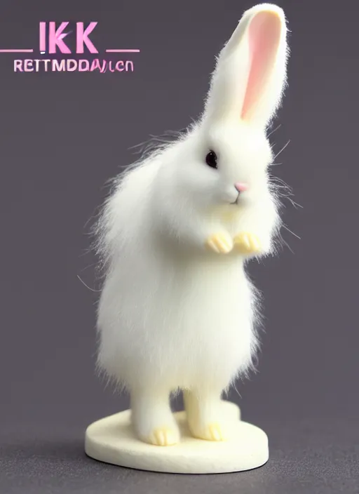 Image similar to 80mm resin detailed miniature of fluffy rabbit, Product Introduction Photos, 4K, Full body, simple background